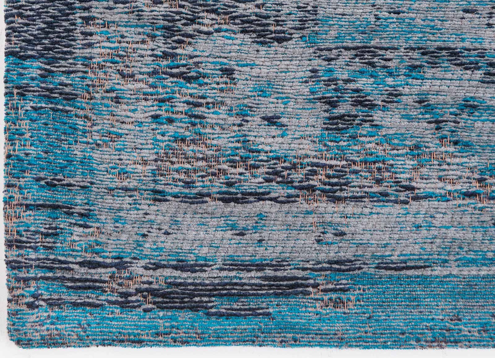 Louis De Poortere rug LX 8255 Fading World Medaillon Grey Turquoise corner