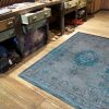 Louis De Poortere rug LX 8255 Fading World Medaillon Grey Turquoise interior 2