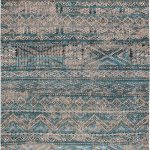 Louis De Poortere Rug, Antiquarian Zemmuri Blue 9110, Kilim design