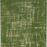 Louis De Poortere Rug, Structures Perrier's Green 9202, Baobab design