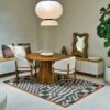 Louis De Poortere rug Craft Chess 9339 Deep Green interior 1