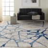 Calvin Klein rug River Flow CK001 RFV05 IVBLU IVORY BLUE 8X10 099446845832 interior
