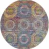 Nourison rug Ankara Global ANR05 MULTI 6xRND 099446456946 flat C