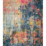Nourison Rugs, Celestial CES09 Blue / Yellow