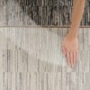 Nourison rug Desire DSR02 GRYBK GREY BLACK 5X7 099446129086 HAND