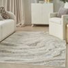 Nourison rug Glitz GLZ22 GRYGD GREY GOLD 5x7 099446951205 interior 1