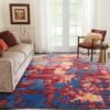Nourison rug Prismatic PRS13 BLFLA 9x12 099446141699 interior 1