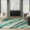 Nourison rug Prismatic PRS30 EMRLD EMERALD 10x14 099446090881 interior 3