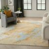 Nourison rug Prismatic PRS36 SNDBL SAND BLUE 8x10 099446900920 interior 1