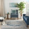 Nourison rug Quarry QUA11 IVBLU IVORY BLUE 5X7 099446819864 interior 3