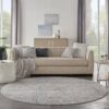 Nourison rug Rustic Textures RUS09 IVLTB IVORY LIGHT BLUE 8XRND 099446836038 interior 3
