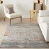 Nourison rug Rustic Textures RUS12 GRYMT GREY MULTICOLOR 5X7 099446799128 interior 1