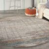 Nourison rug Rustic Textures RUS12 GRYMT GREY MULTICOLOR 8XRND 099446836069 interior 1