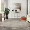 Nourison rug Rustic Textures RUS12 GRYMT GREY MULTICOLOR 8XRND 099446836069 interior 3