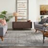Nourison rug Rustic Textures RUS12 GRYMT GREY MULTICOLOR 8x11 099446799135 interior 3