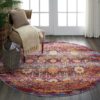 Nourison rug Vintage Kashan VKA03 RED MULTI 6xRND 099446455567 interior 1 C