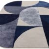 Asiatic rug Matrix 74 Oval Indigo 1