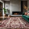 Louis De Poortere rug Antiquarian Suzani 9734 Zephyr Ambiance