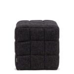 Rivièra Maison Thames Footstool, Mélane weave, Carbon Grey