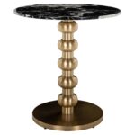 Bistro table Witlox 75Ø, Black / Gold