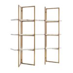 Display cabinet Lagrand 3-shelves, Gold