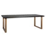 Dining table Blackbone brass 220, Black rustic