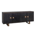 Sideboard Hunter 4-doors, Black rustic