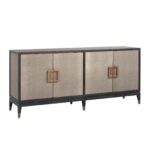 Sideboard Bloomville 4-doors, Gold