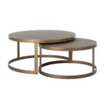 Coffee table Bloomville set of 2, Gold