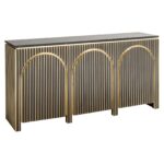 Sideboard Les Arcs 3-doors, Brushed Gold