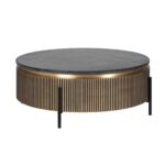 Coffee table Ironville 90Ø, Gold