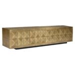 TV cabinet Collada 4-doors, Brushed Gold