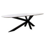 Dining table Trocadero white, Black / White