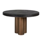Dining table Macaron 130Ø, Black rustic