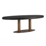 Dining table Macaron oval 235, Black rustic