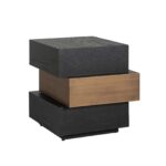 End table Cambon layered, Dark coffee