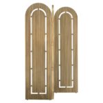 Room divider Macallen Brass finish painted, Brushed Gold