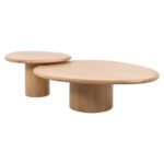 Coffee table Oakley set of 2, Natural oak