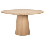 Dining table Oakley 140Ø, Natural oak
