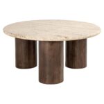 Coffee table Douglas 90Ø, Brown