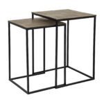 Coffee table  Finn set of 2, Champagne gold
