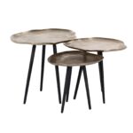 Coffee table Volenta set of 3, Champagne gold