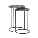 End table Tulum set of 2, Brushed Gold
