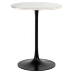Bistro table Carlten white 65Ø, Black / White