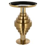 End table Renao, Black / Gold