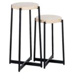 End table Dillinger set of 2, Beige