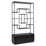 Display cabinet Bonvoy black 2-drawers, Black