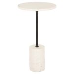 End table Misty 30Ø, Black / White