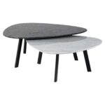 Coffee table Trocadero set of 2, Black / White