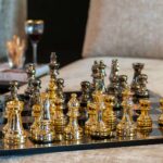 Chessboard Saray, Black / Gold